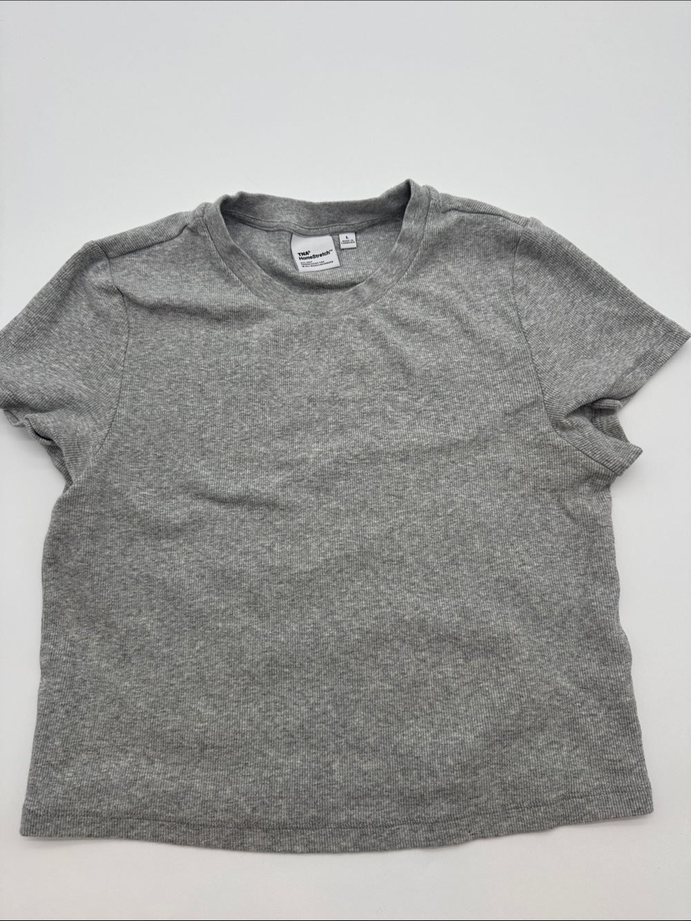 Aritzia TNA gray cropped soft tee size large